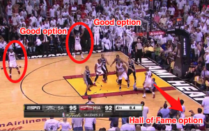 Setup before Ray Ray swishes the biggest shot of his career.