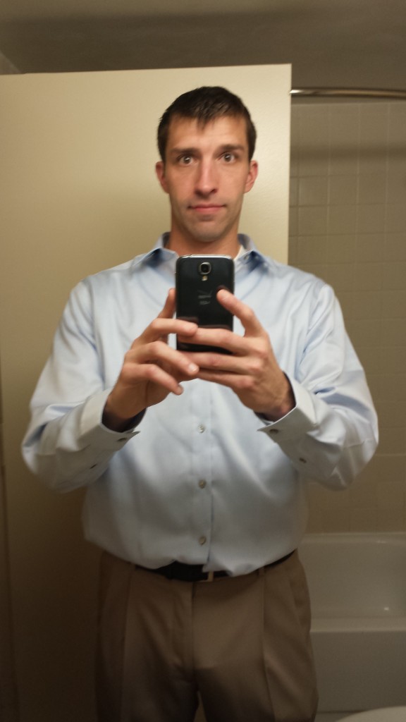 The one shirt I brought had a smudge on it so I had to buy a this one from Macy's.