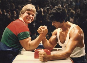 John Brzenk and Sylvester Stallone in Over the Top